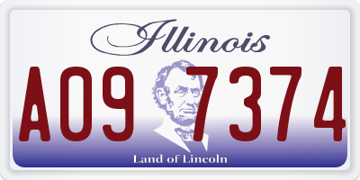 IL license plate A097374