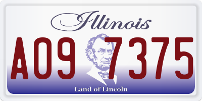 IL license plate A097375