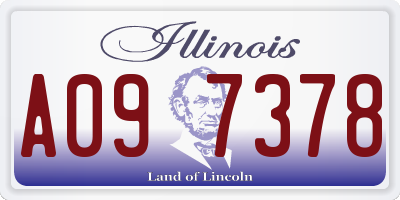 IL license plate A097378