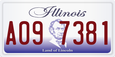 IL license plate A097381