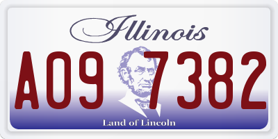 IL license plate A097382