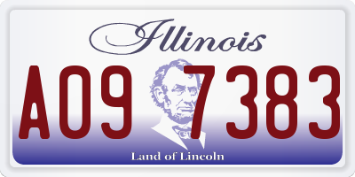 IL license plate A097383