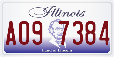 IL license plate A097384
