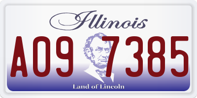 IL license plate A097385