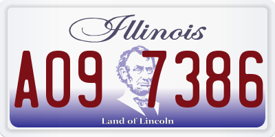 IL license plate A097386