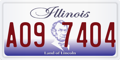 IL license plate A097404