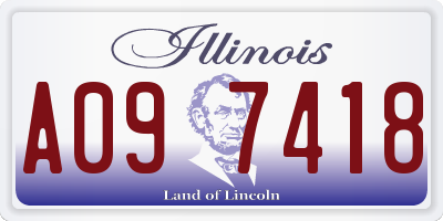 IL license plate A097418