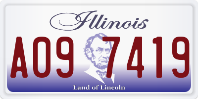 IL license plate A097419