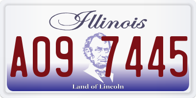 IL license plate A097445