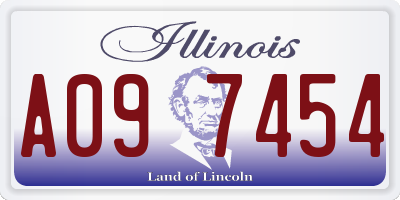 IL license plate A097454