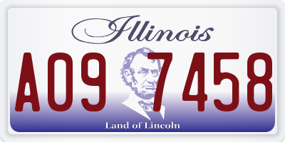 IL license plate A097458