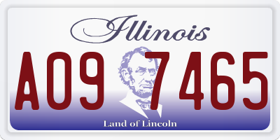 IL license plate A097465