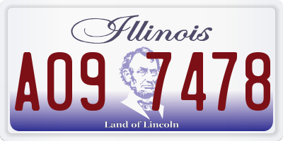 IL license plate A097478