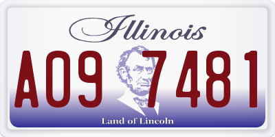 IL license plate A097481