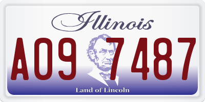 IL license plate A097487