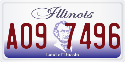 IL license plate A097496