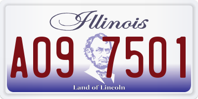 IL license plate A097501
