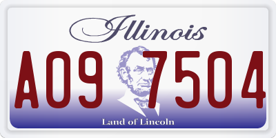 IL license plate A097504