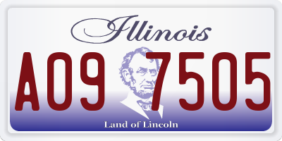 IL license plate A097505