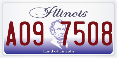 IL license plate A097508