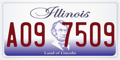IL license plate A097509