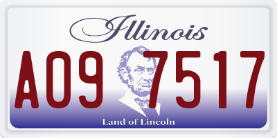 IL license plate A097517