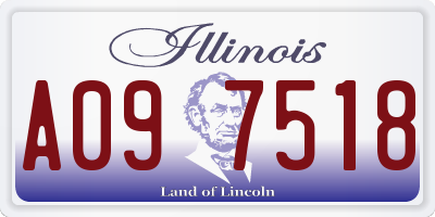 IL license plate A097518