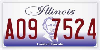 IL license plate A097524