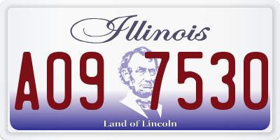 IL license plate A097530