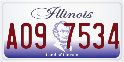 IL license plate A097534