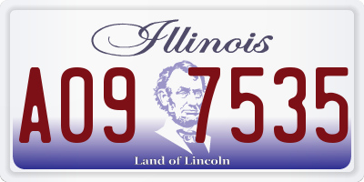 IL license plate A097535