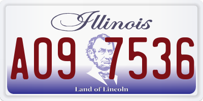 IL license plate A097536