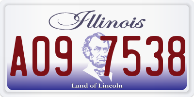 IL license plate A097538