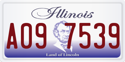IL license plate A097539