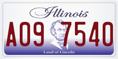IL license plate A097540