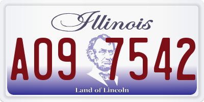 IL license plate A097542