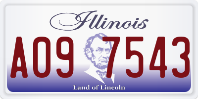 IL license plate A097543