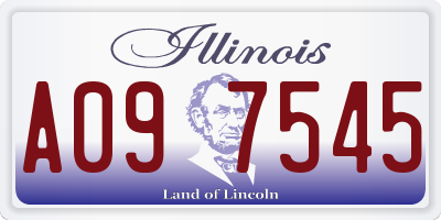 IL license plate A097545