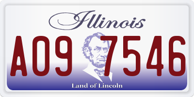 IL license plate A097546