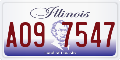 IL license plate A097547