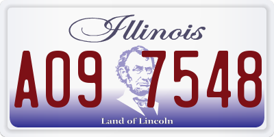 IL license plate A097548