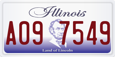 IL license plate A097549