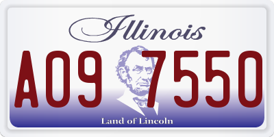 IL license plate A097550