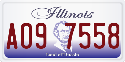 IL license plate A097558