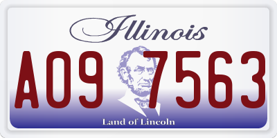 IL license plate A097563