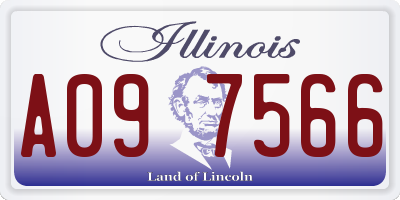 IL license plate A097566