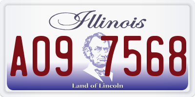 IL license plate A097568