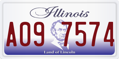 IL license plate A097574