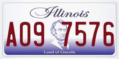 IL license plate A097576