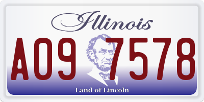 IL license plate A097578